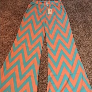 Chevron print pants